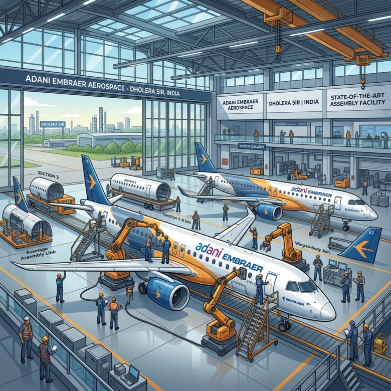 Adani Embraer Dholera Aerospace Investment: Regional Aircraft Assembly Line Guide