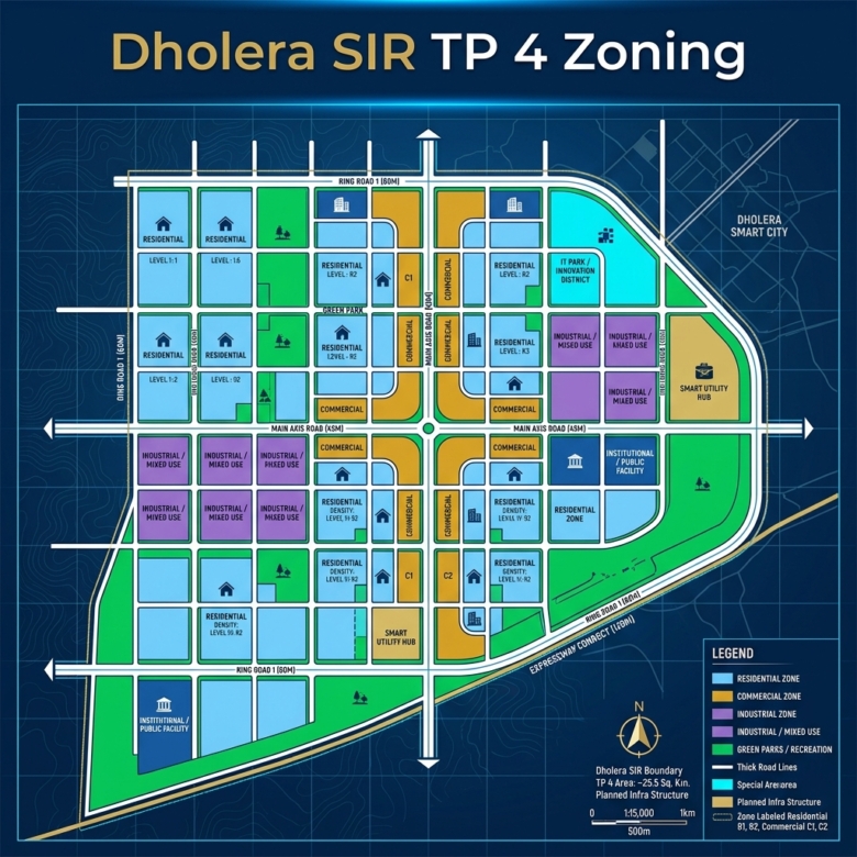 Dholera SIR TP 4 Master Plan: Zoning, Plot Prices & Phase 2 Investment Guide