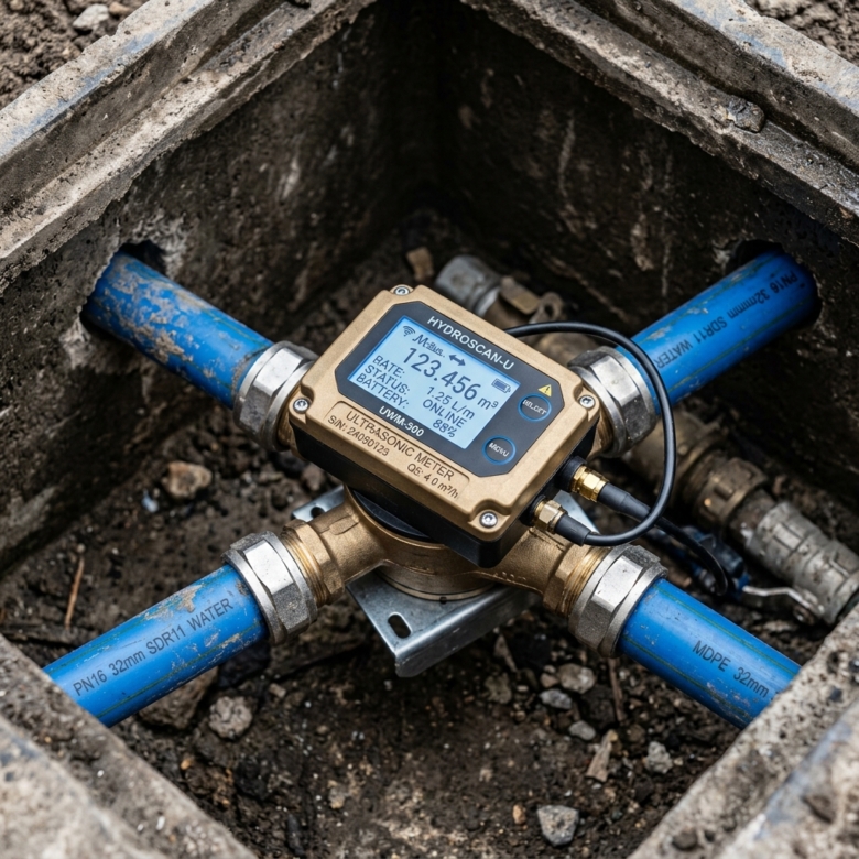 Dholera Smart Water Meter AMR: DICDL Ultrasonic Telemetry Grid