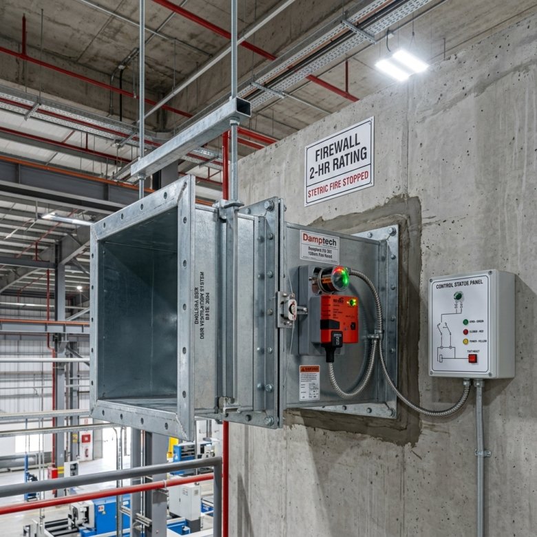 Dholera Factory Exhaust Duct Fire Damper Standards: NBC Codes