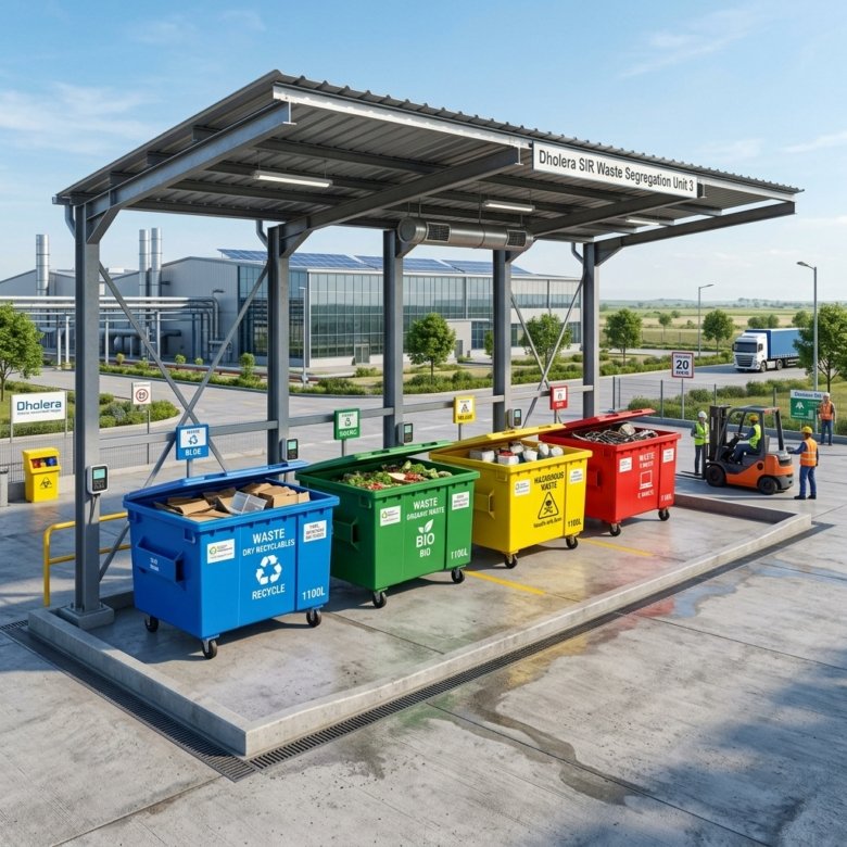 Dholera Industrial Solid Waste Segregation Bins: GPCB & SWM Rules